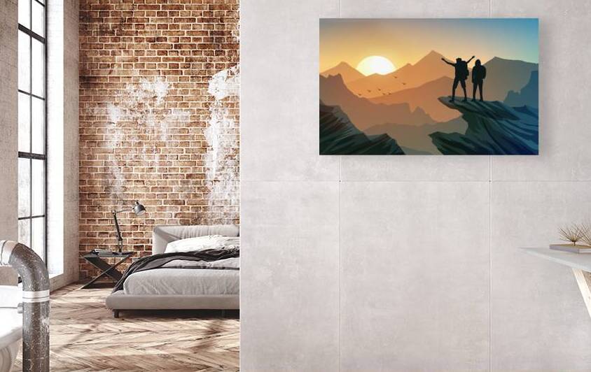 Mountain scenery by Point Art