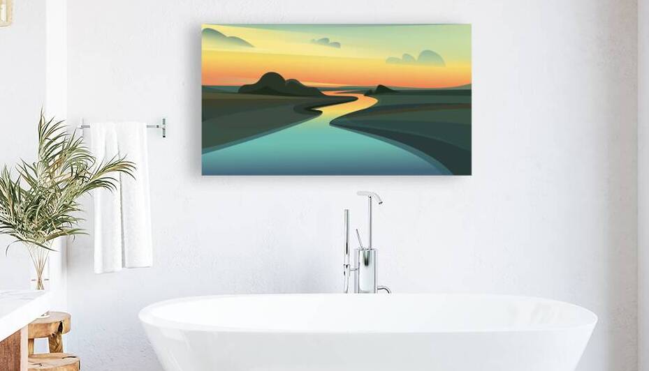 River landscapes. d by Point Art