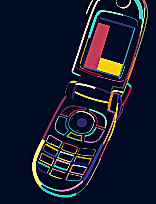 Vintage Flip Phone by Point Art