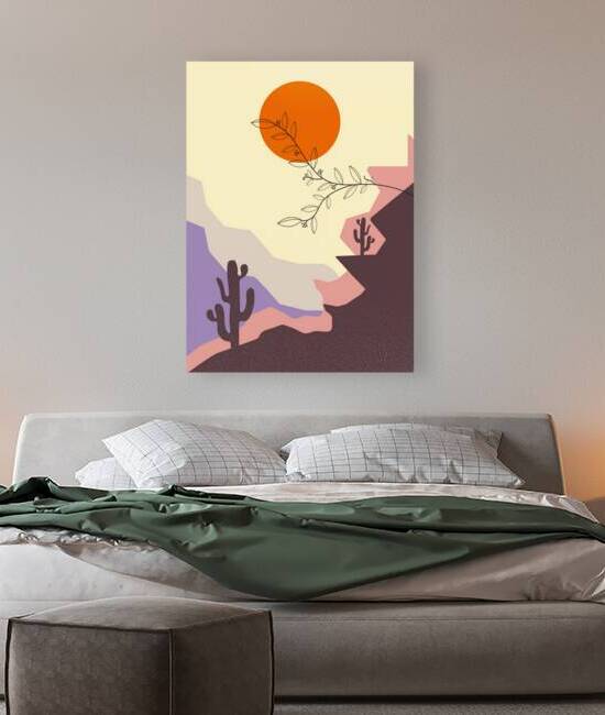 Boho botanical landscape b Reproduction