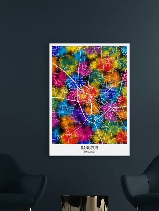 Rangpur Bangladesh City Map by Point Art