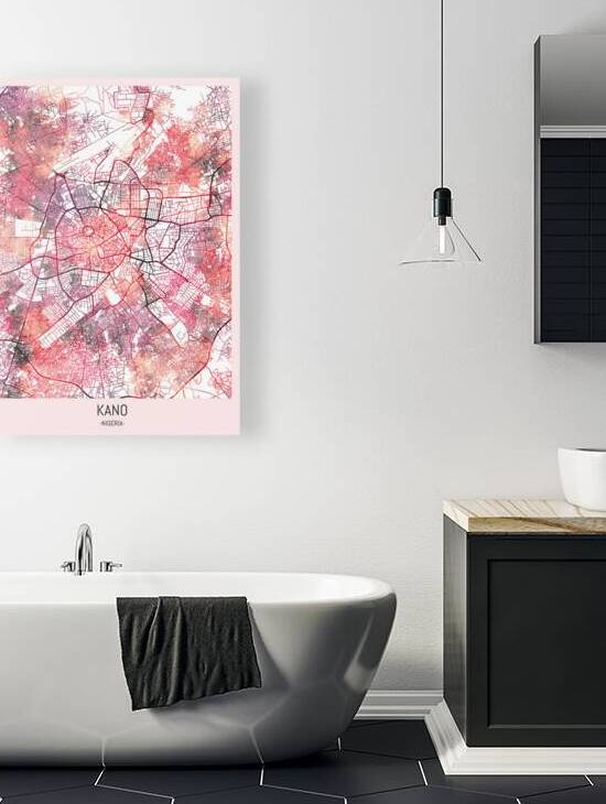 Kano City Downtown Street Map by Point Art