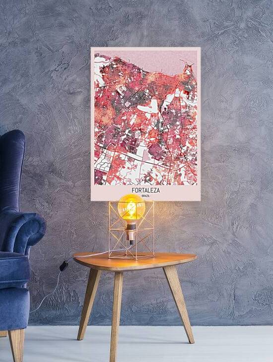 Fortaleza City Downtown Street Map by Point Art