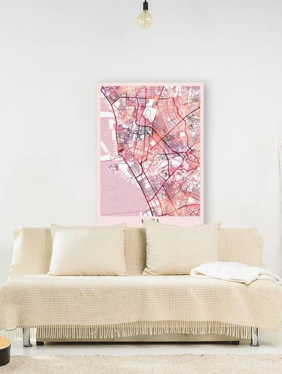 Manila Philippines City Downtown Street Map by Point Art