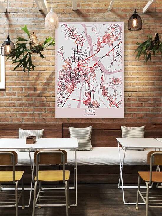 Thane Maharashtra Map by Point Art