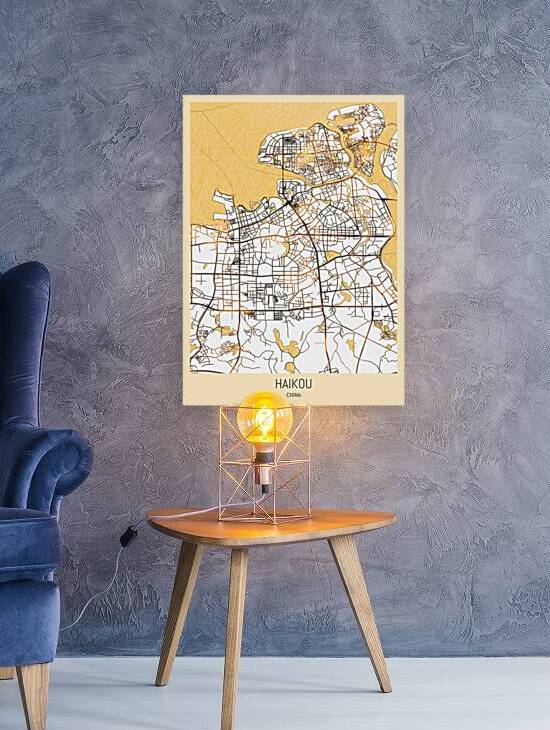 Haikou City Map by Point Art