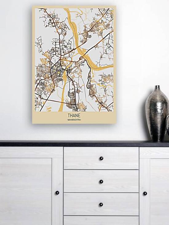 Thane Maharashtra Map by Point Art