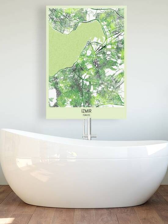 Izmir Turkiye City Map by Point Art