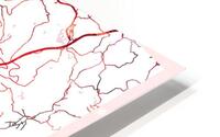 Mianyang China Map HD Metal print