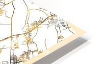 Mashhad City Map HD Metal print