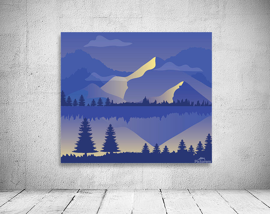 Purple mountains Wall Preview