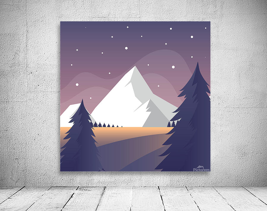 Winter Forest Landscape Wall Preview