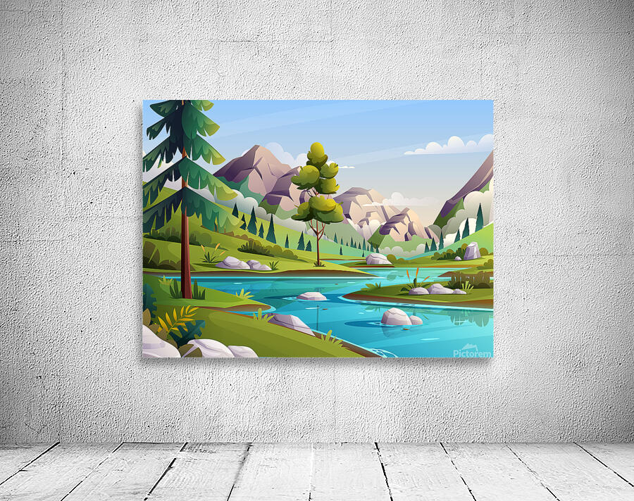 Blue Calm River Wall Preview
