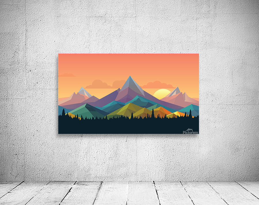 Mountain Forest landscape Wall Preview