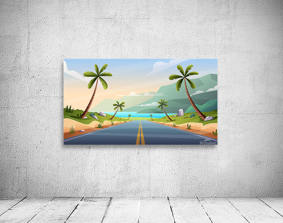  Beach road landscape Wall Preview