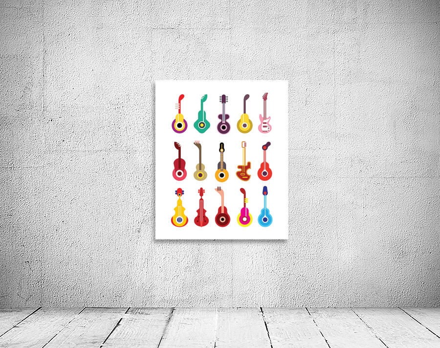 Colourful guitars Wall Preview