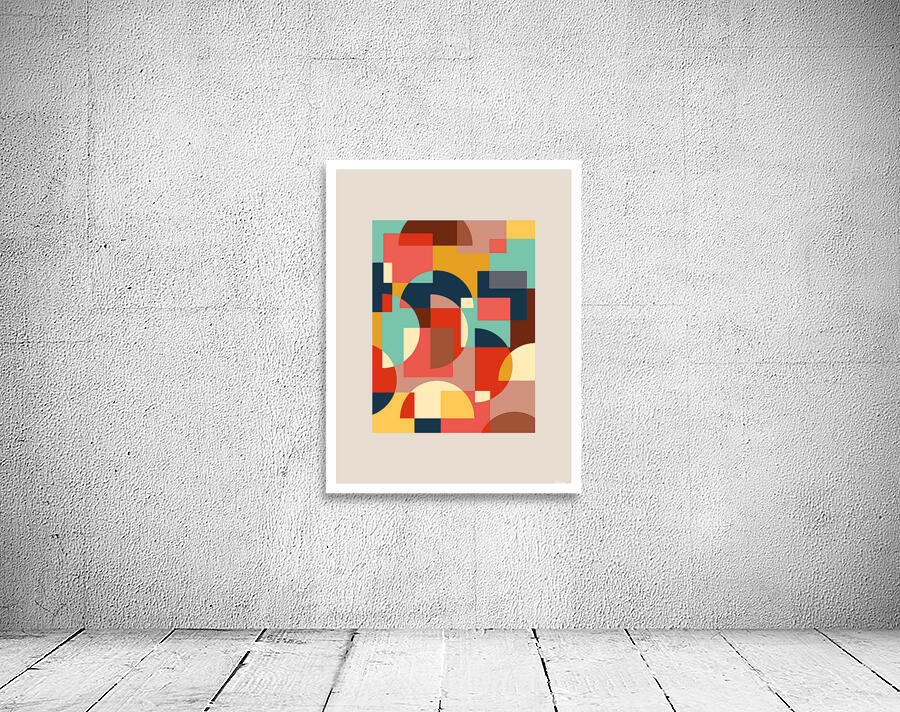 Abstract geometric circle background. b Wall Preview