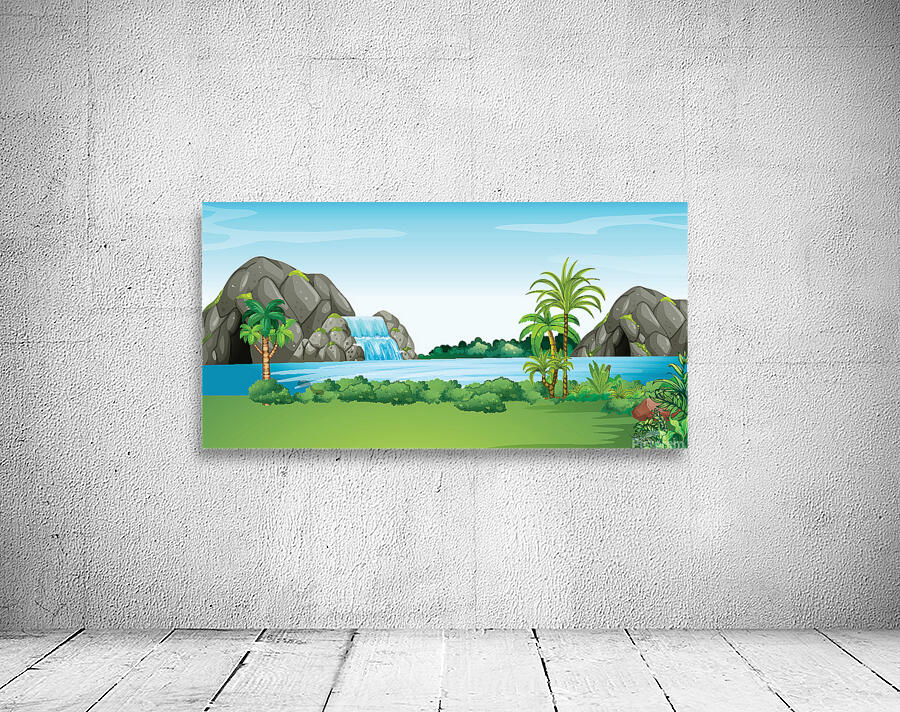 Waterfall landscape Wall Preview