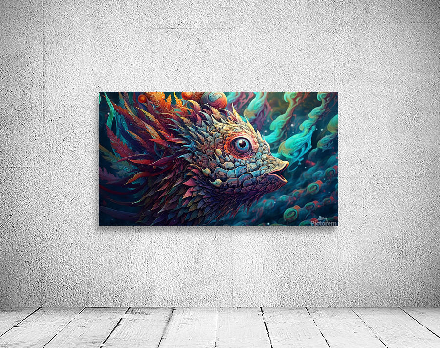 Psychedelic Trippy creature Wall Preview