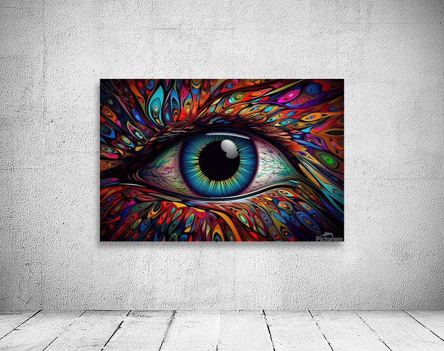 Vibrant eye close up Wall Preview