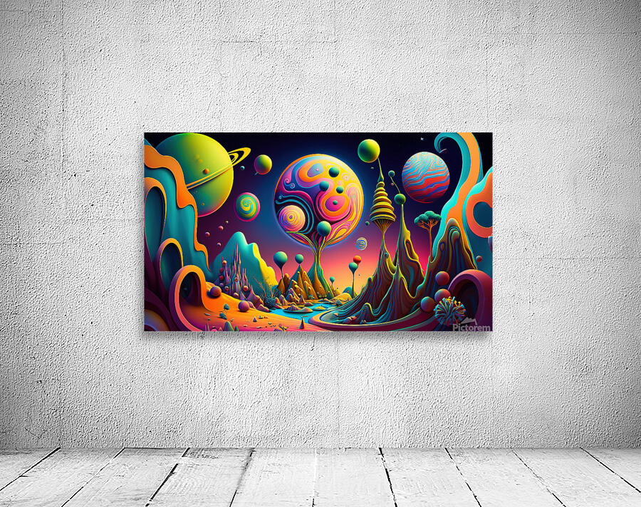 Psychedelic Space banner template Wall Preview