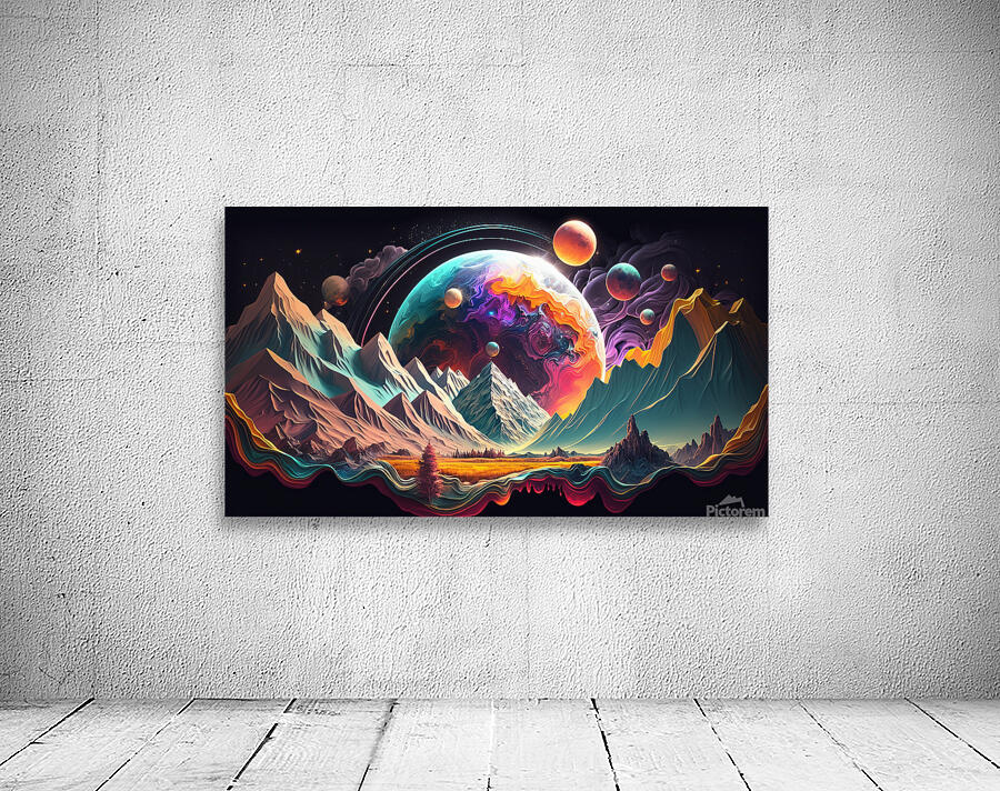 Alien planet illustration Wall Preview
