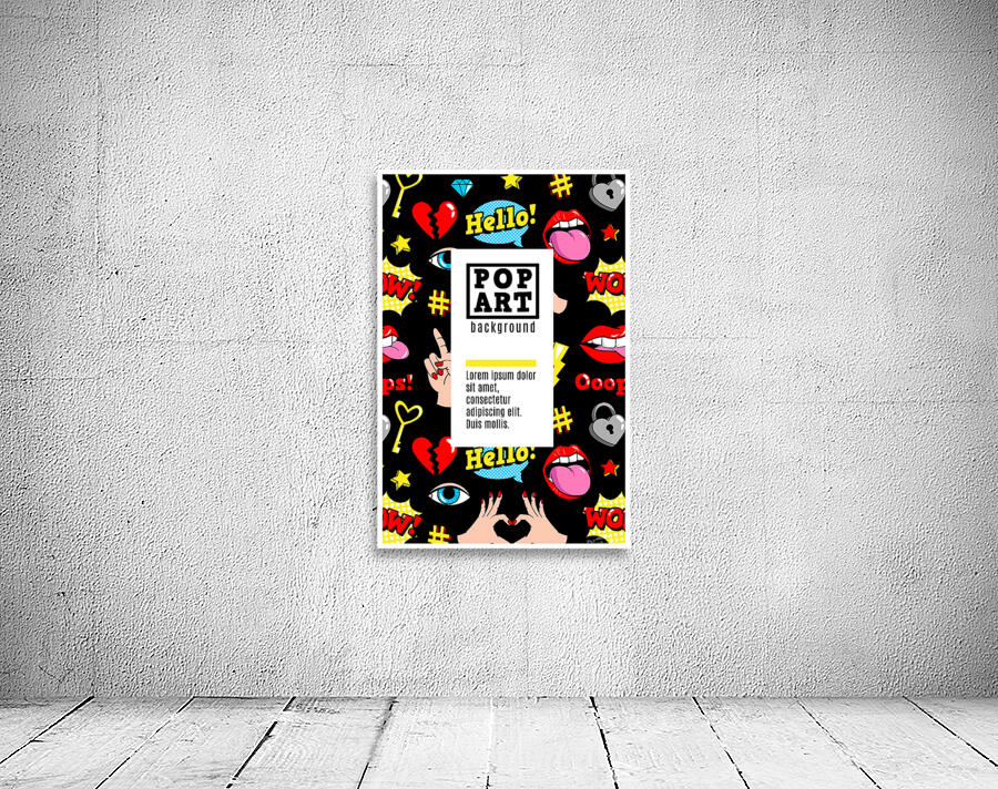 Cards in comic style. b Wall Preview