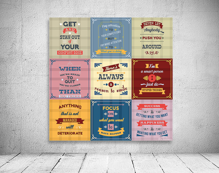Success quotes set Wall Preview