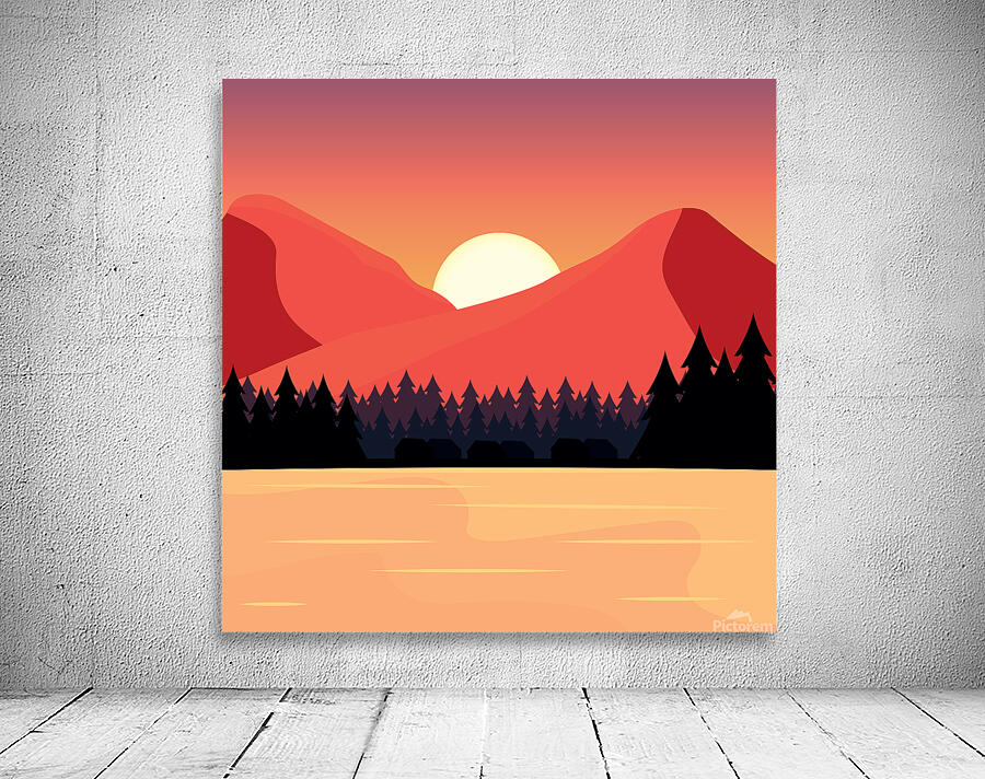 Colored natural landscape Wall Preview