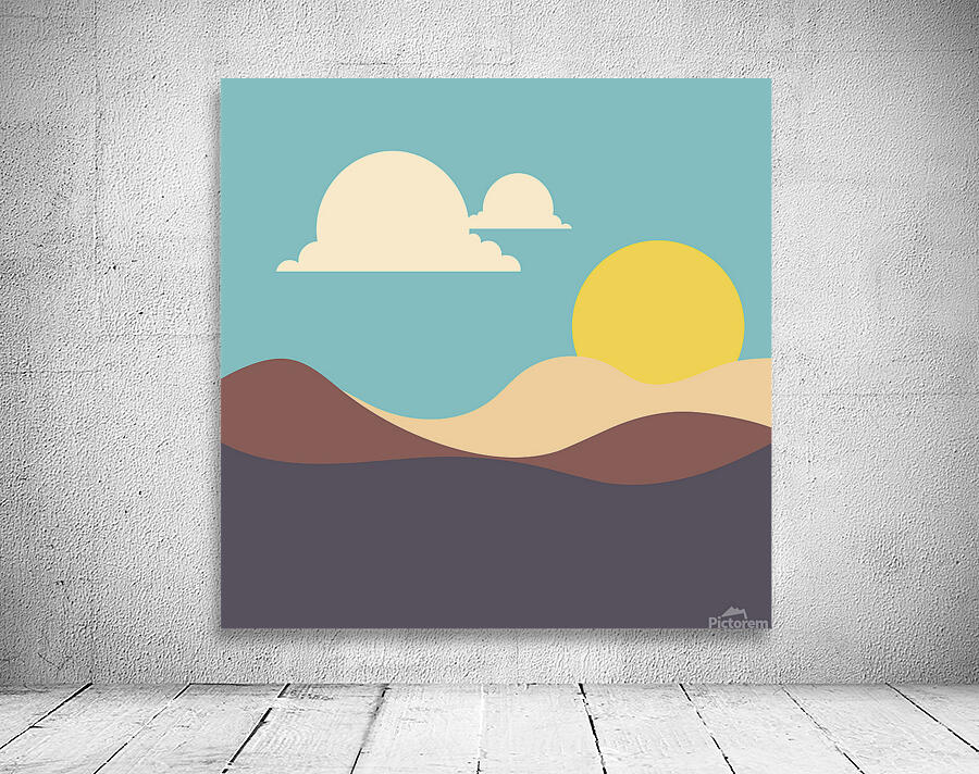 Retro nature landscape Wall Preview