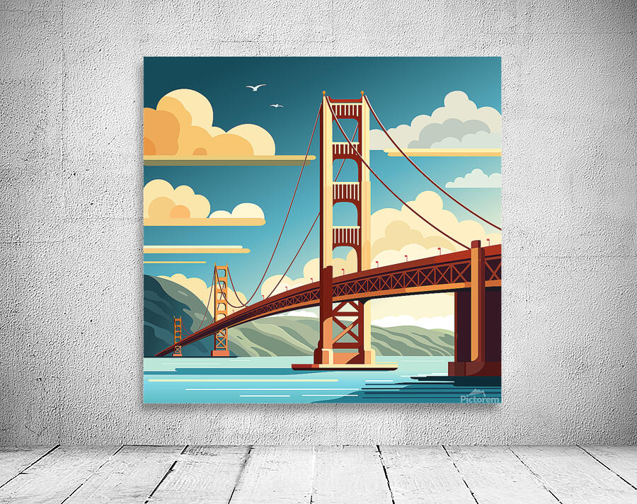 Golden bridge Wall Preview
