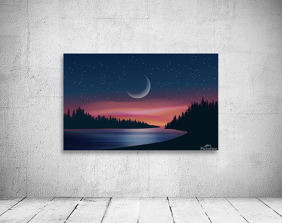 Dramatic night scene landscape Wall Preview