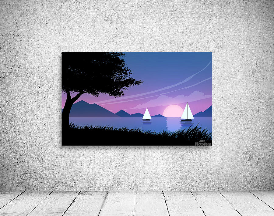 Beautiful sunset landscape Wall Preview