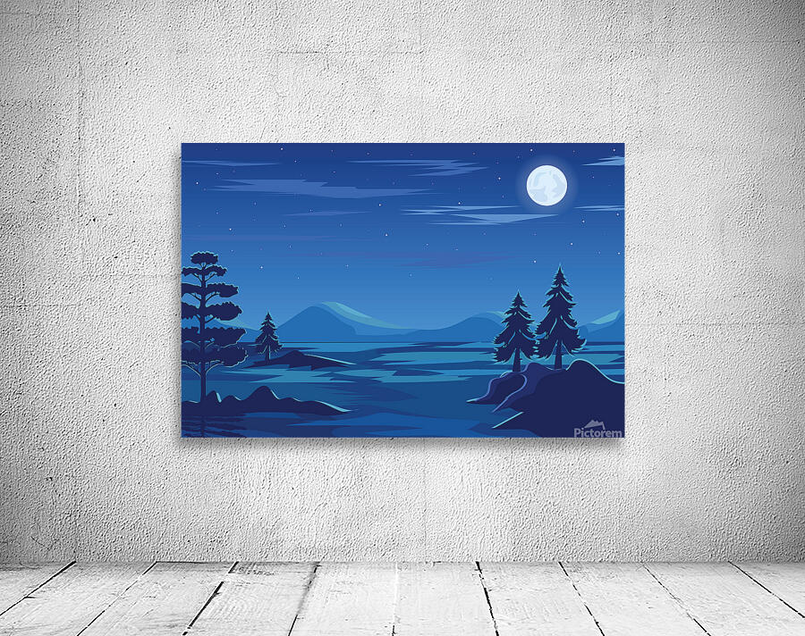 Mid night landscape Wall Preview