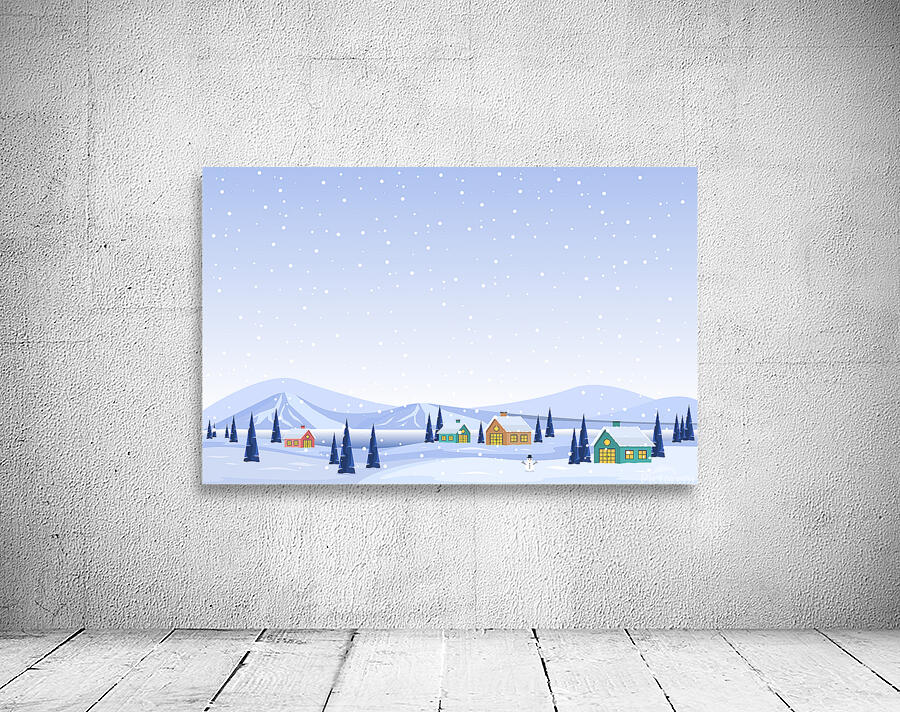 Snowy Winter Landscape Wall Preview