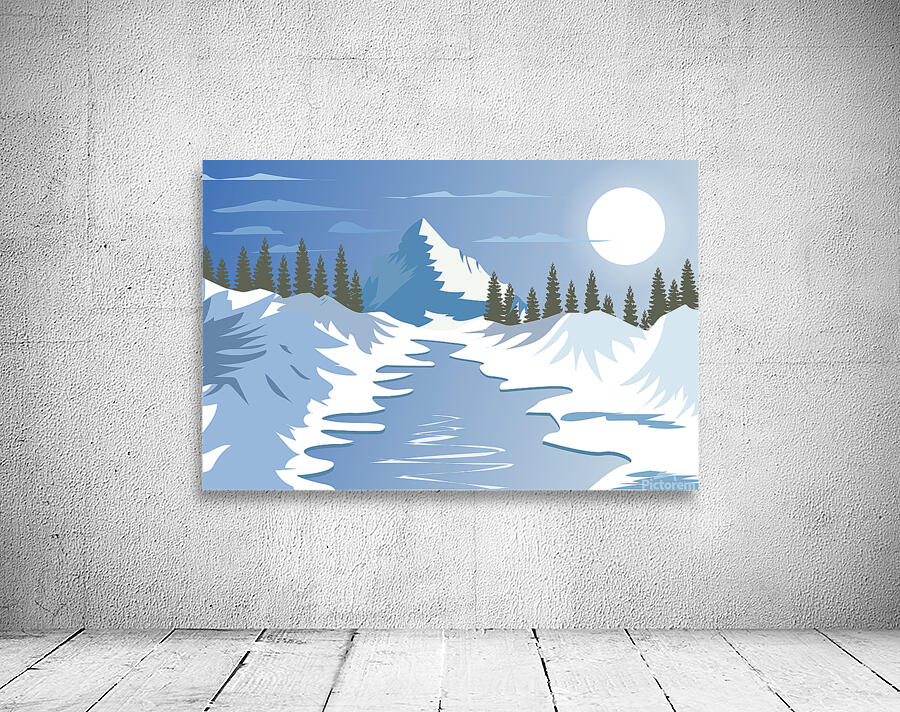 Beautiful Ice River Wall Preview