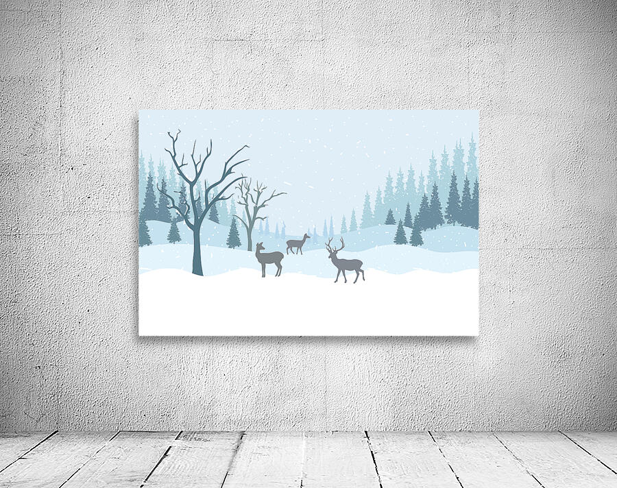 Winter landscape design Wall Preview