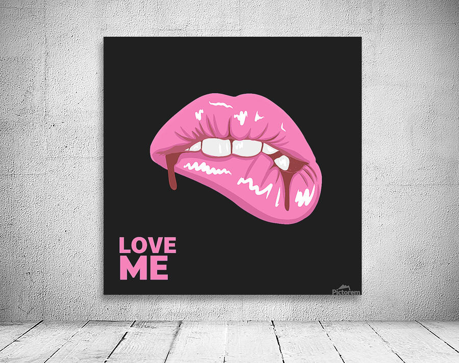 Bite pink lips Wall Preview