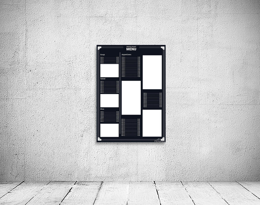 Restaurant Menu. b Wall Preview