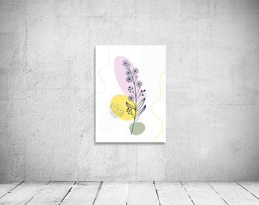 Minimal botanic art. b Wall Preview