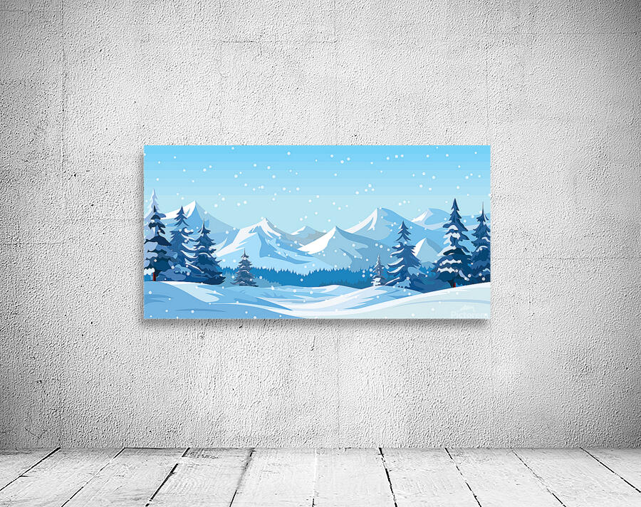 Winter mountain landscape Wall Preview