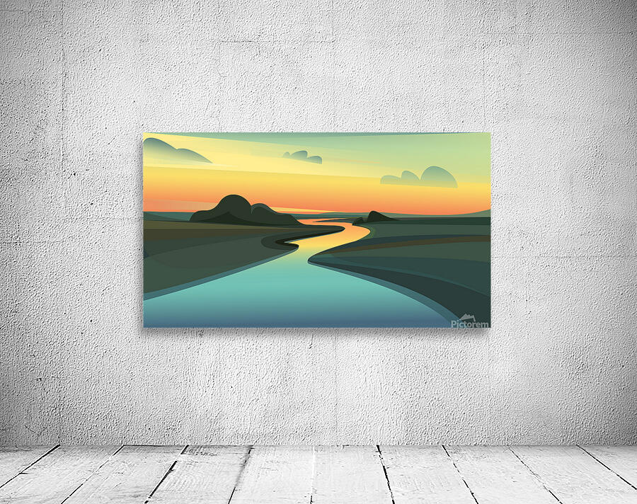  Beautiful River landscape b Wall Preview