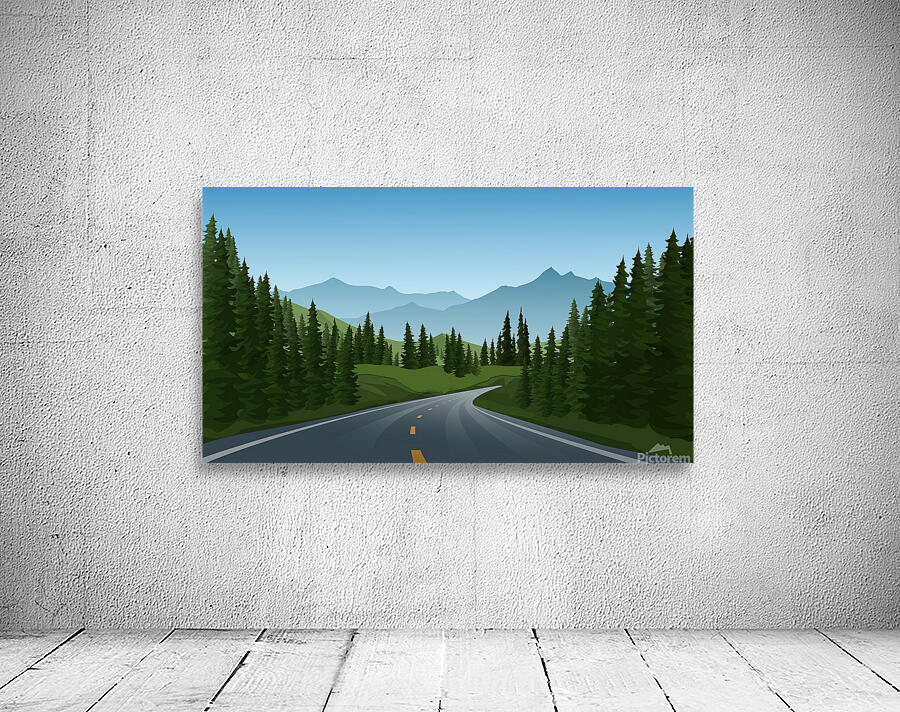 Road in Forest Landscape Wall Preview