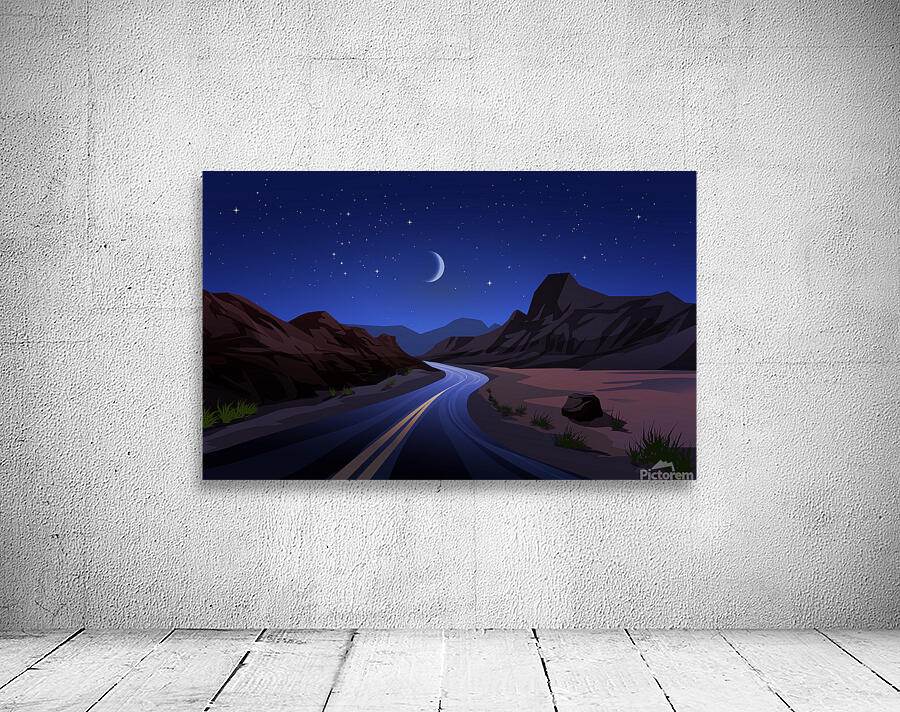 Desert night landscape Wall Preview