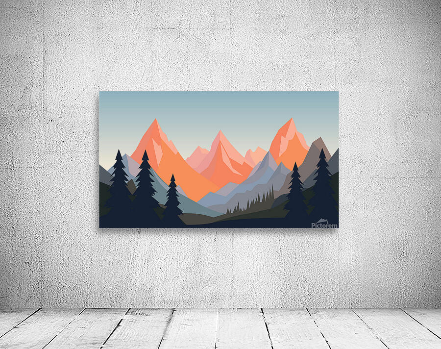 Mountain landscape design Wall Preview