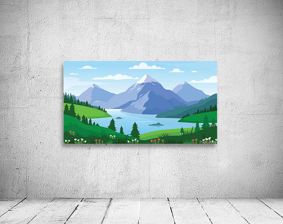 Mountain lake landscape  Wall Preview