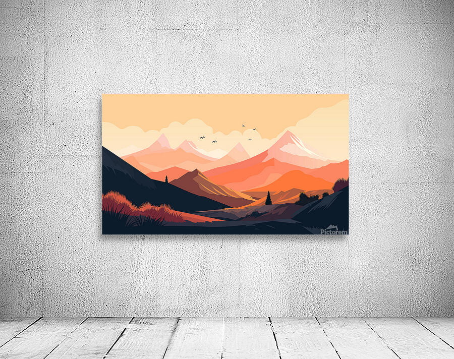 Beautiful mountain design Wall Preview