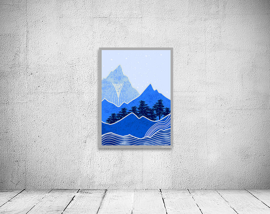 Abstract mountain painting c Wall Preview
