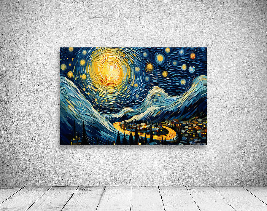 Cityscape with Moonlight Wall Preview