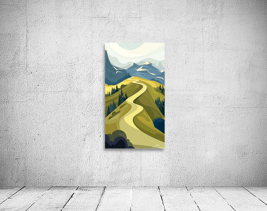 Landscapes with mountain roads a Wall Preview